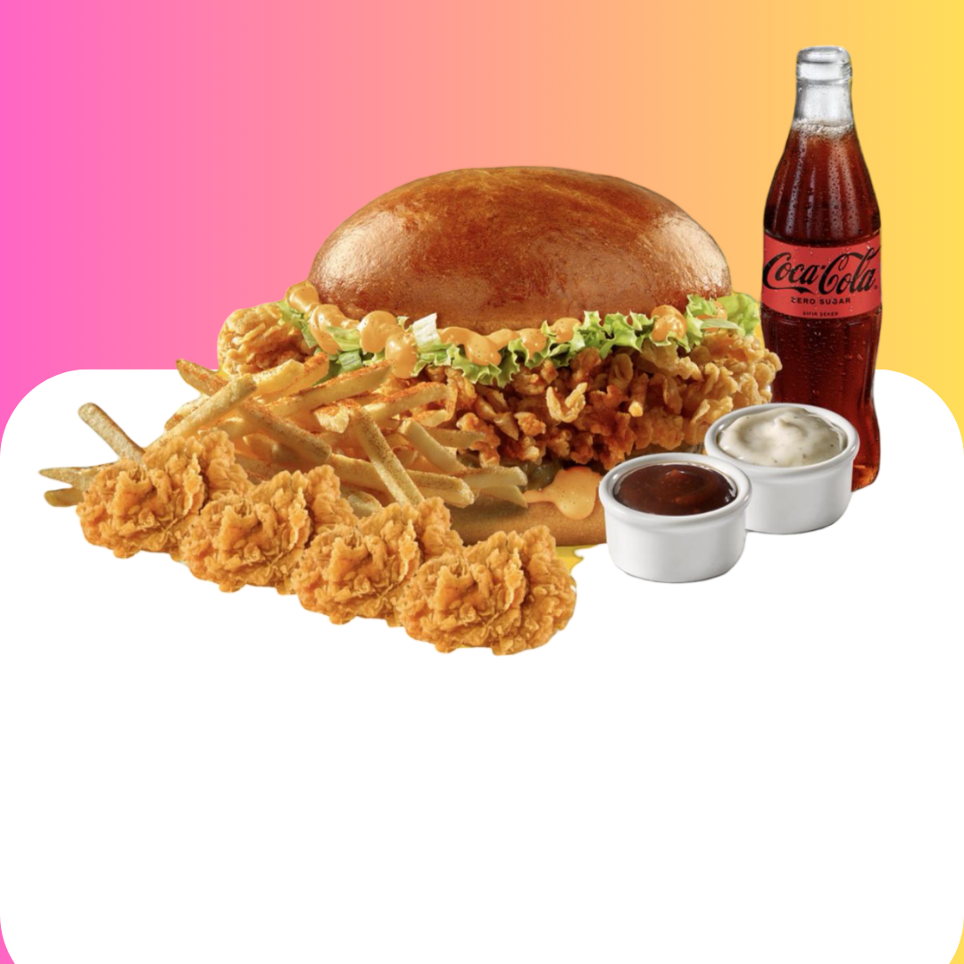 Cajun Hot-Honey Burger Menü