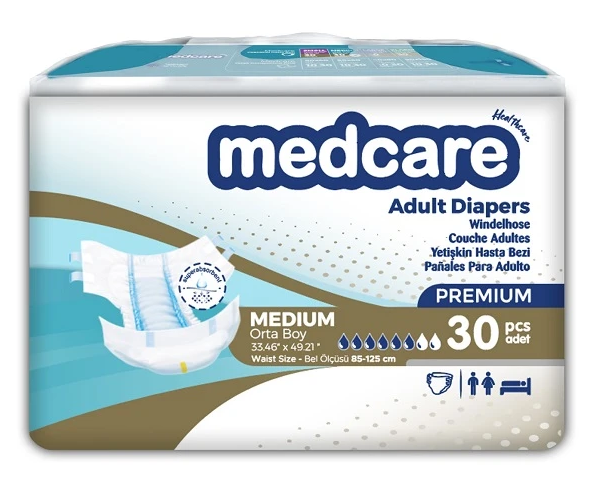 Medcare Belbantlı Hasta Bezi PREMİUM  Medium