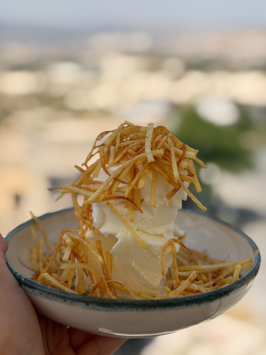 Shoestring Fries with Ice Cream