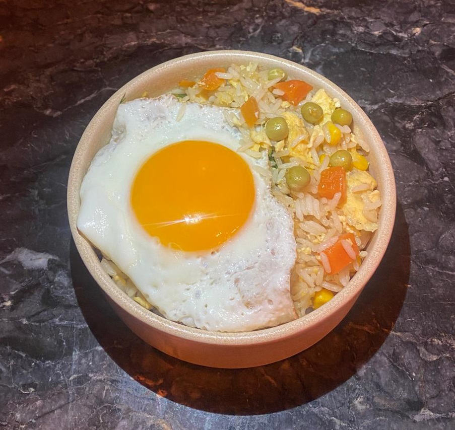 Vegetable Rice with Sunny Side Up