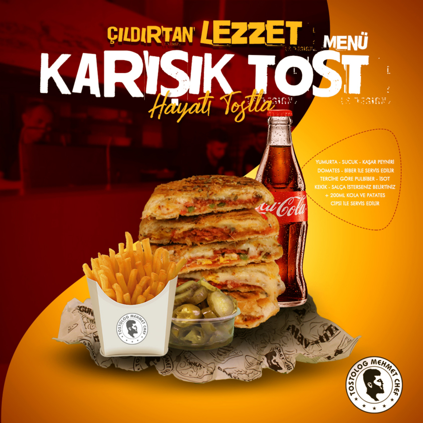 Jumbo Karışık Tost Menü