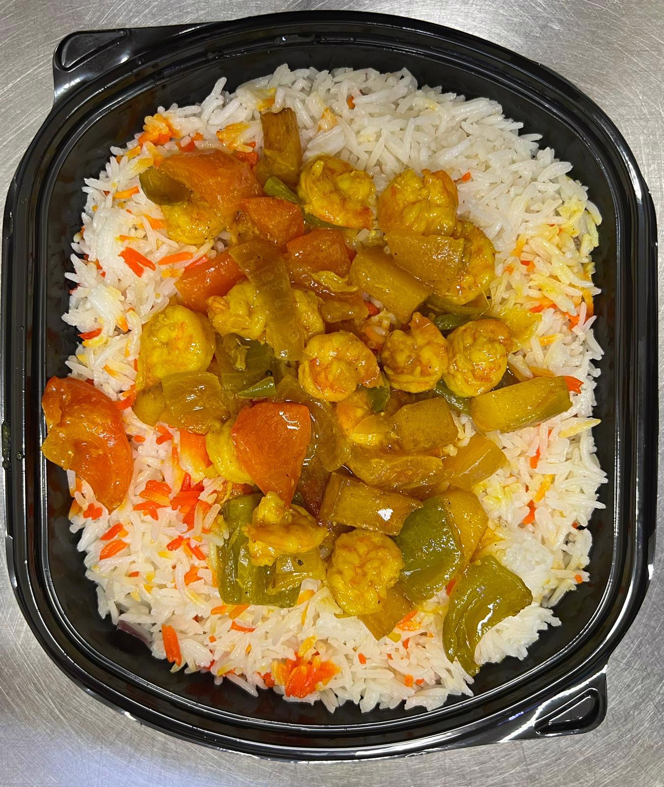 Prawns with Rice (1 person)