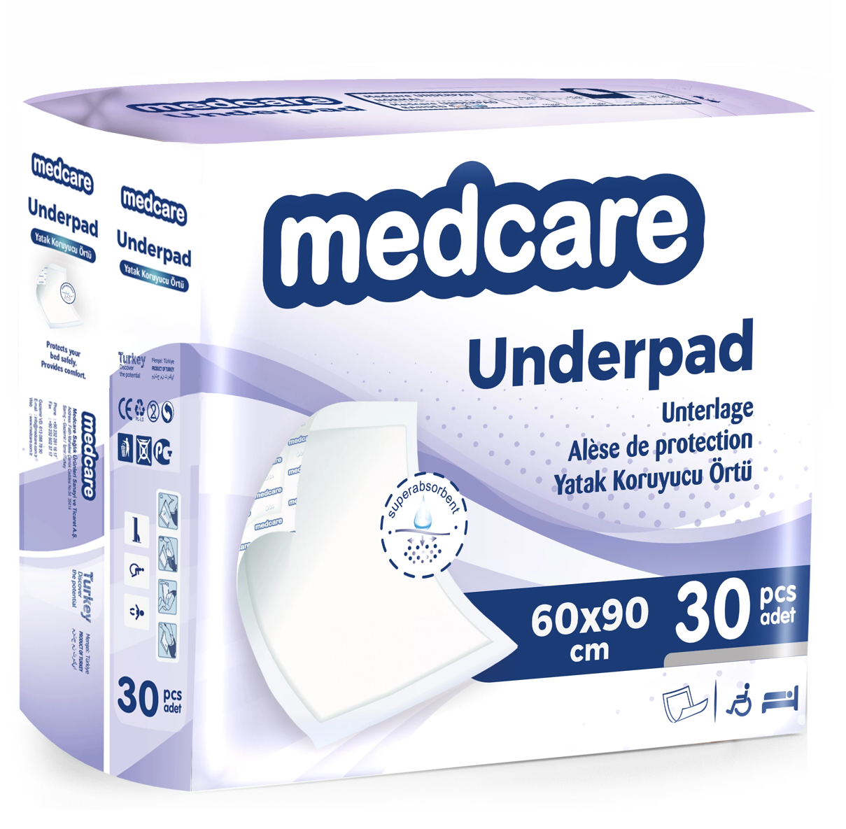 Medcare Yatak Koruyucu 60*90 Mor  Standart