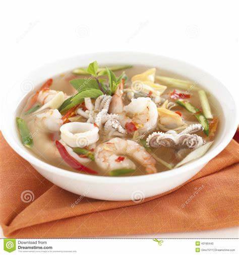 海鲜汤面-Суп с морепродуктами и лапшой