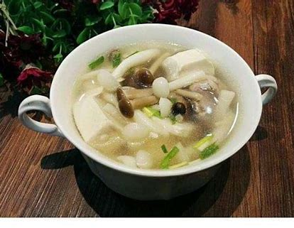 豆腐菌汤-Грибной суп с тофу