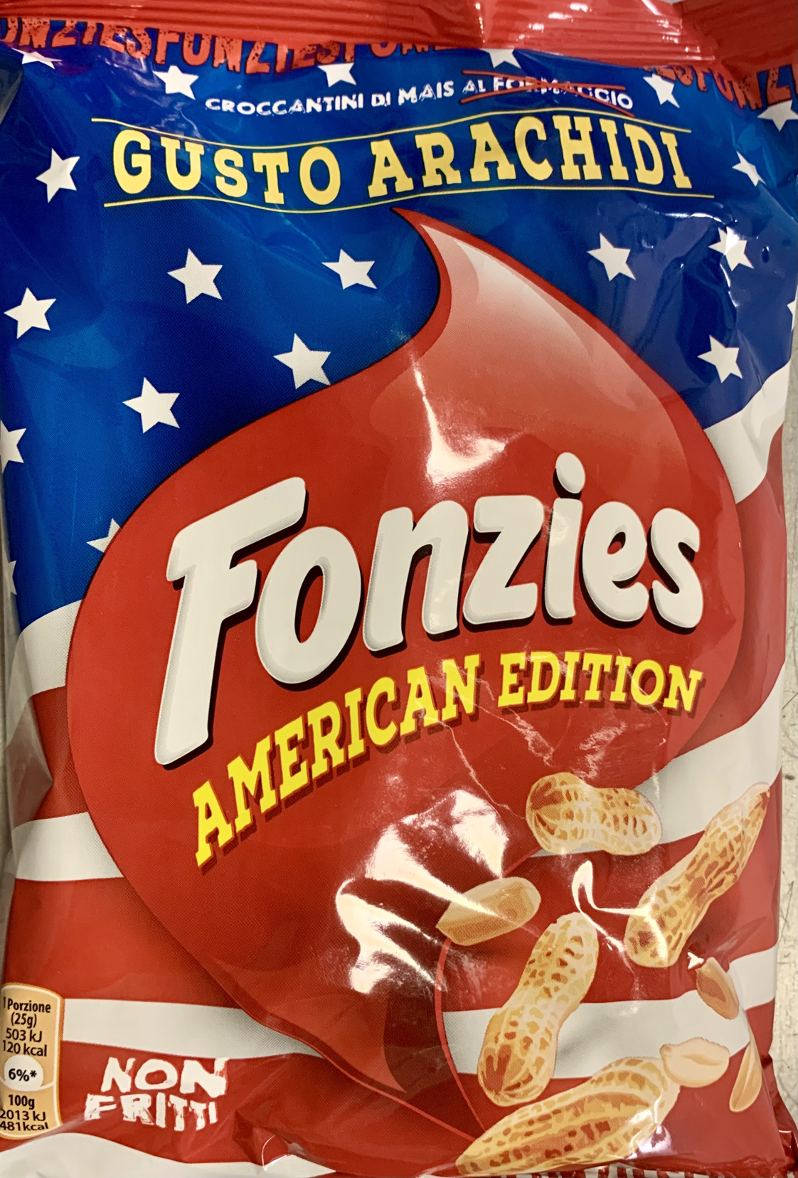 Fonzies corn curls - peanut flavored €