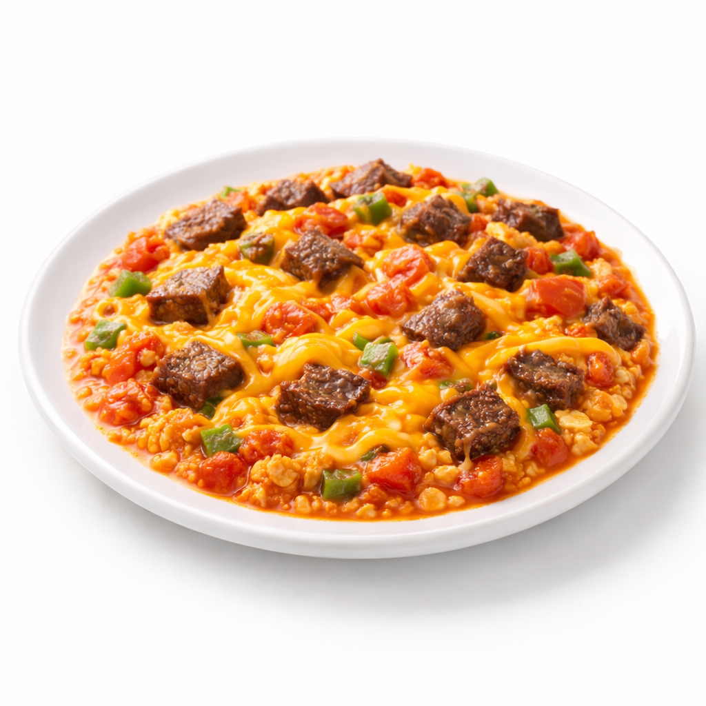 Cheddar Peynirli Kavurmalı Menemen