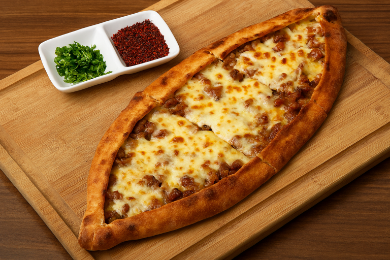 kuşbaşı kaşarlı pide 