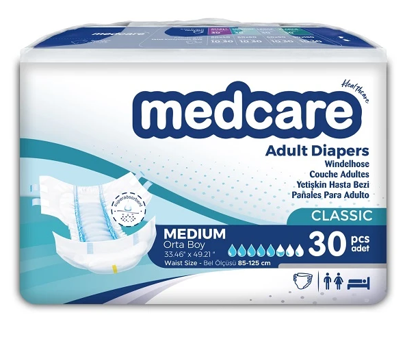 Medcare Belbantlı Classic Hasta Bezi  Medium