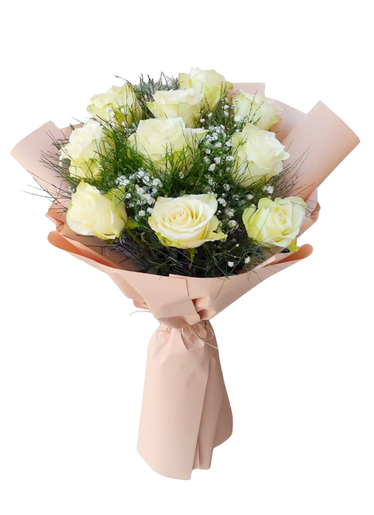 WHITE ROSES BOUQUET
