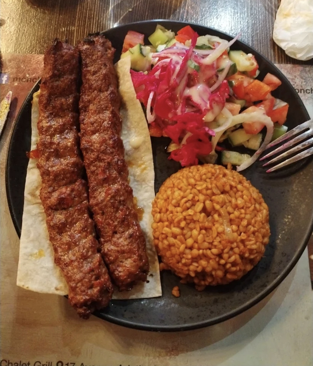 Adana Kebap 2 pièces (Brochette De Viande Hachée D'agneau)