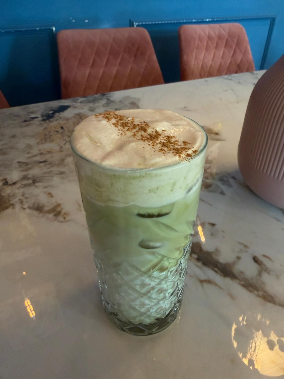 Cinnamon Bun Matcha Ice