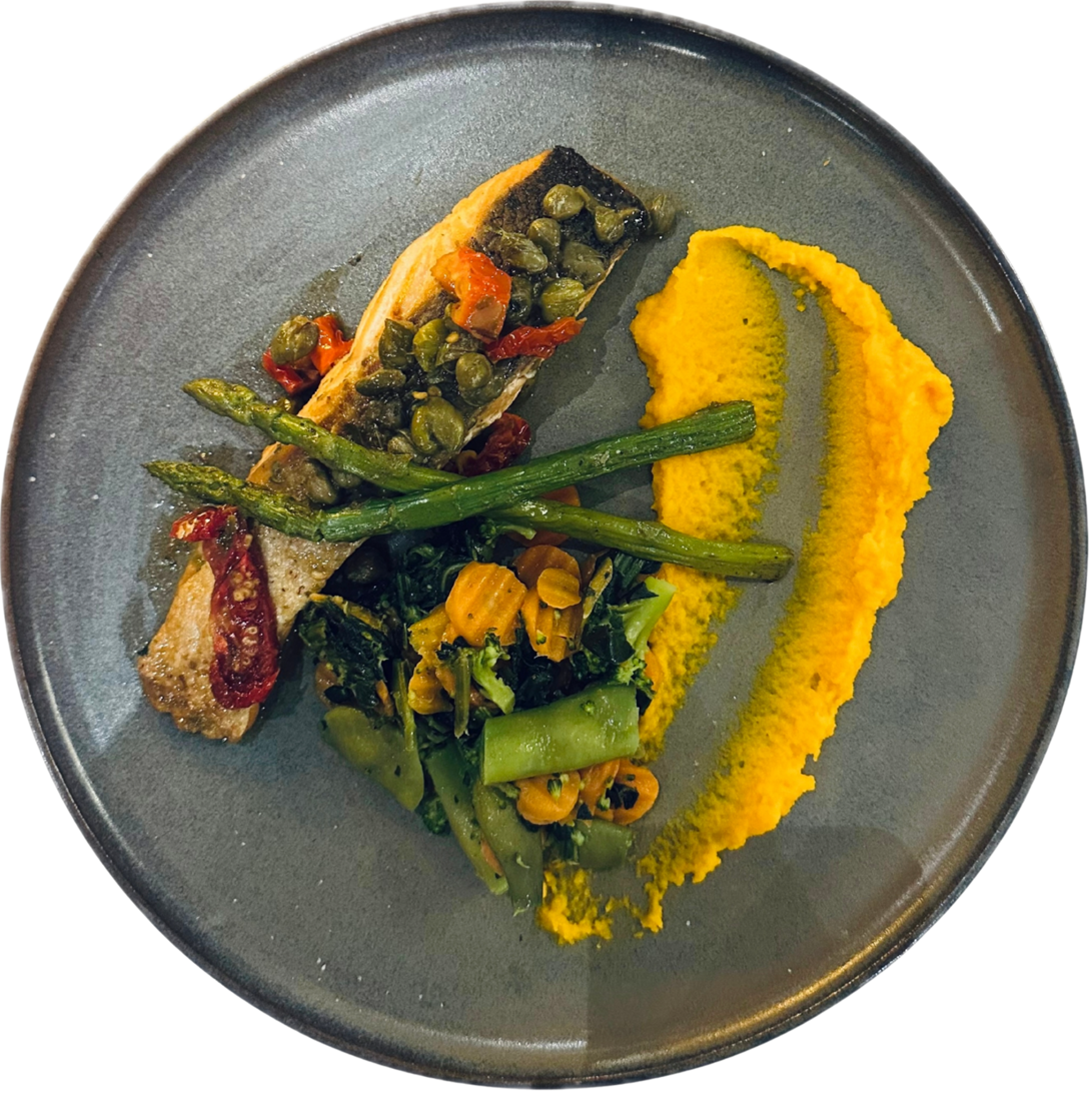 Salmon with Caper Sauce