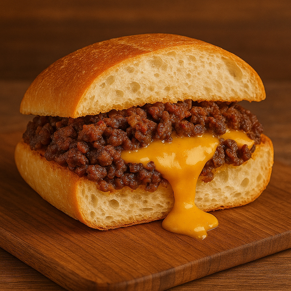 Cheddar Peynirli Kavurmalı Sanayi Tost