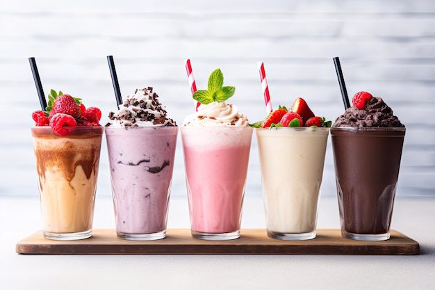Milkshake(çilek, çikolata,muz,frambuaz,vanilya,böğürtlen,karadut,orman meyveleri,karışık kırmızı meyveler)