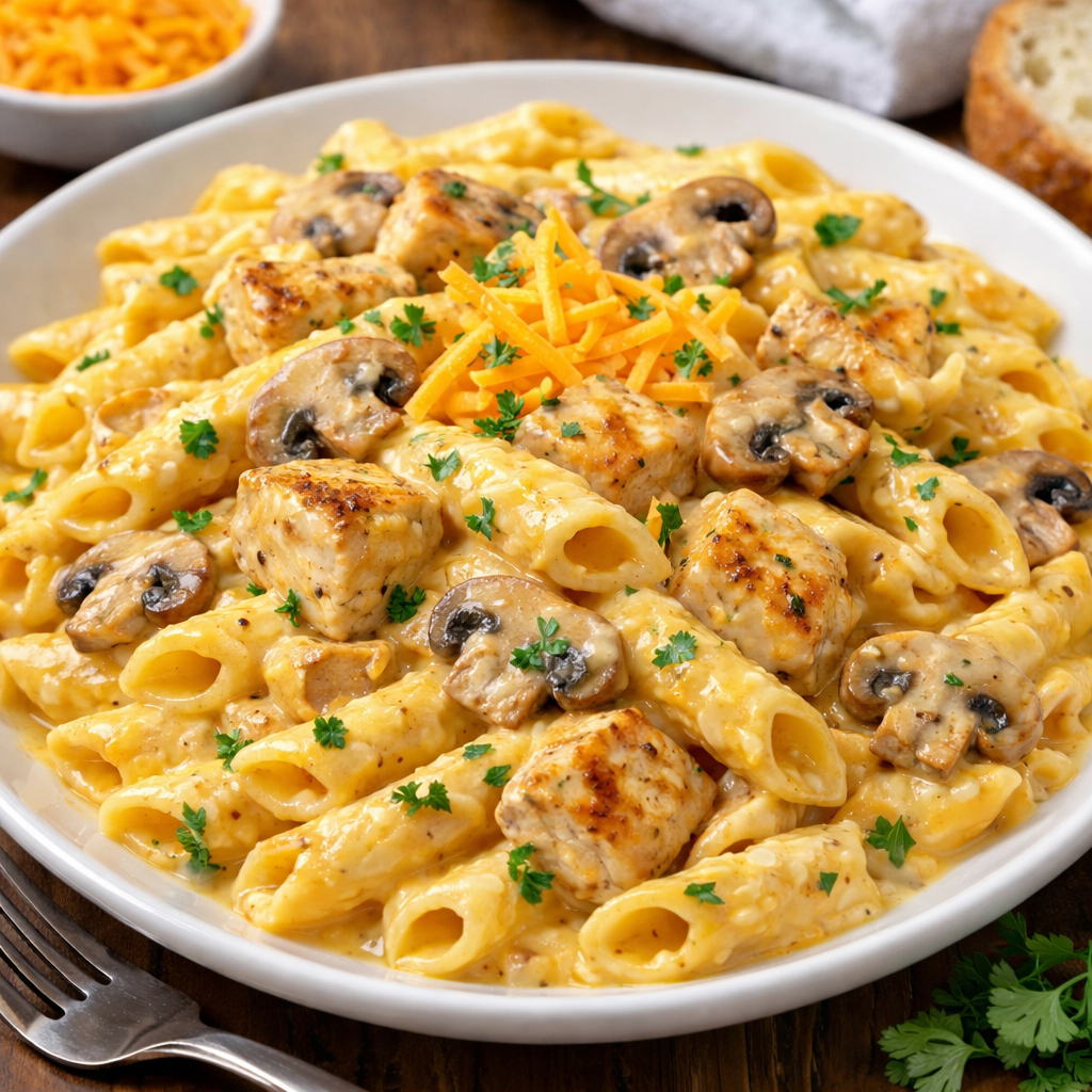 Cheddar Soslu Penne Alfredo