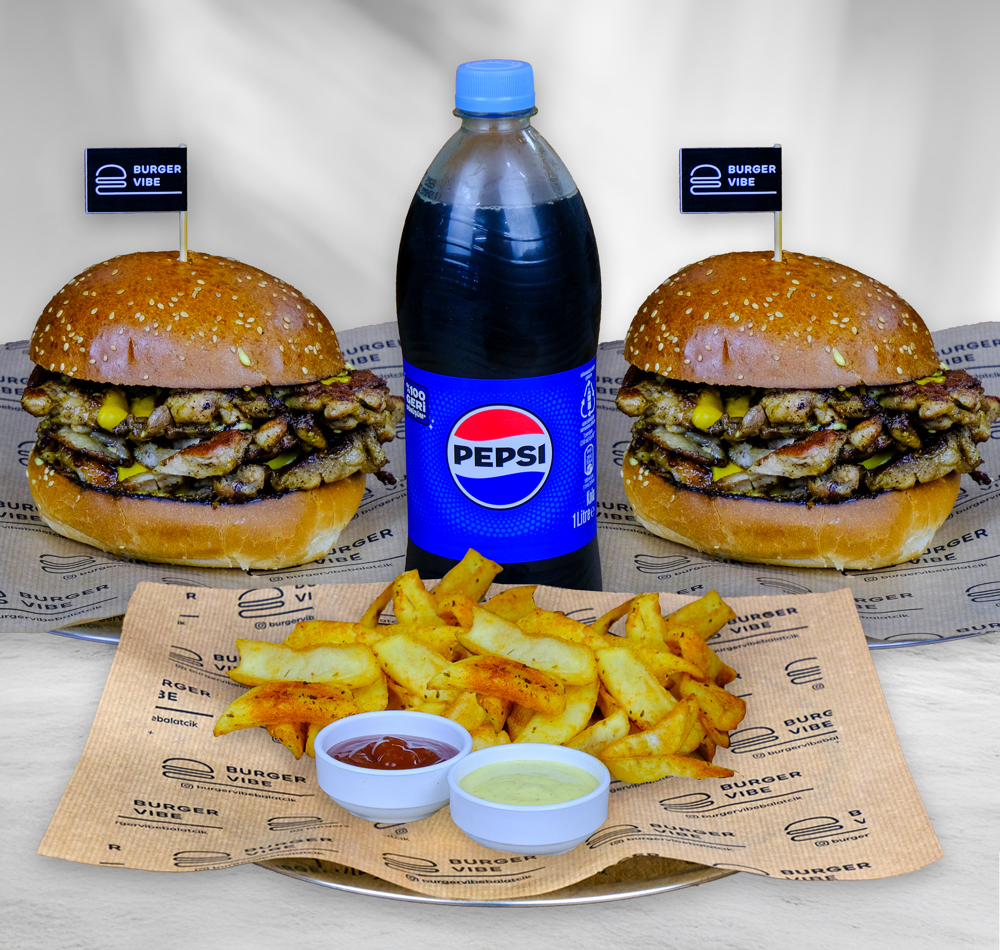 2'li Chicken Triplex Burger Menü