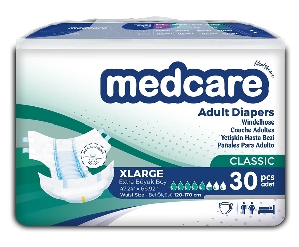 Medcare Belbantlı Classic Hasta Bezi  X-Large