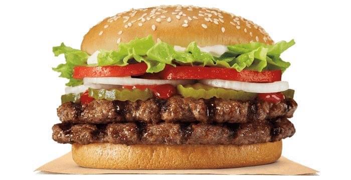 Double Wonderburger Menu