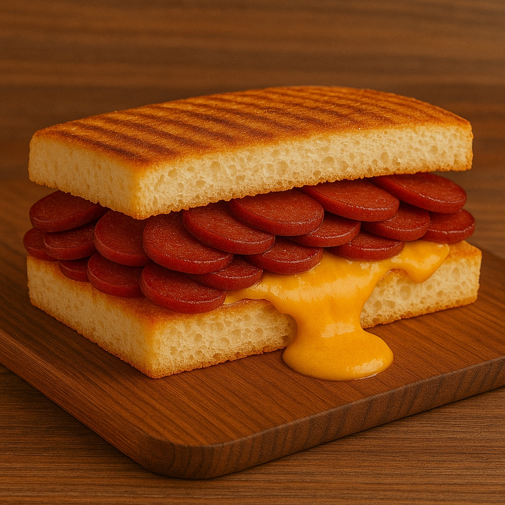 Cheddar Peynirli Sucuklu Ayvalık Tost