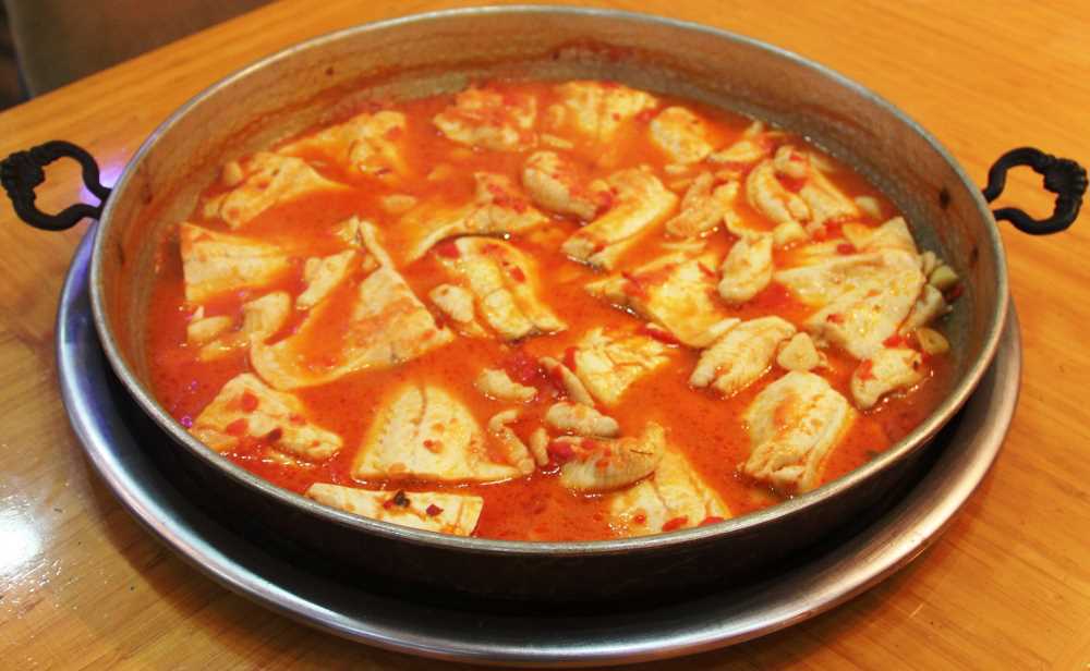 steamed sea bass