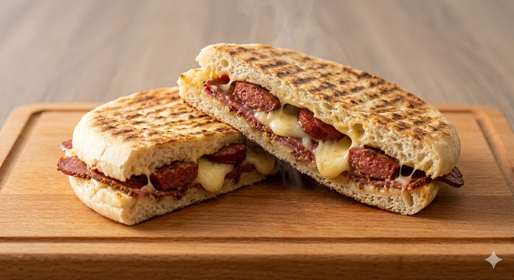 Pastırmalı Sucuklu Bazlama Tost