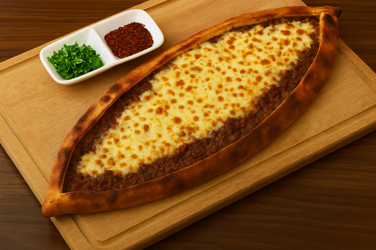 kıymalı kaşarlı pide
