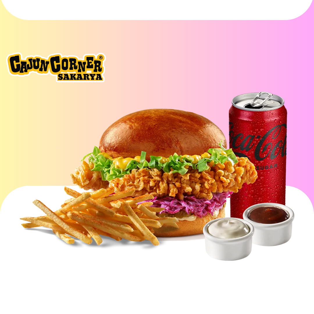 Cajun Rosa Burger Menü