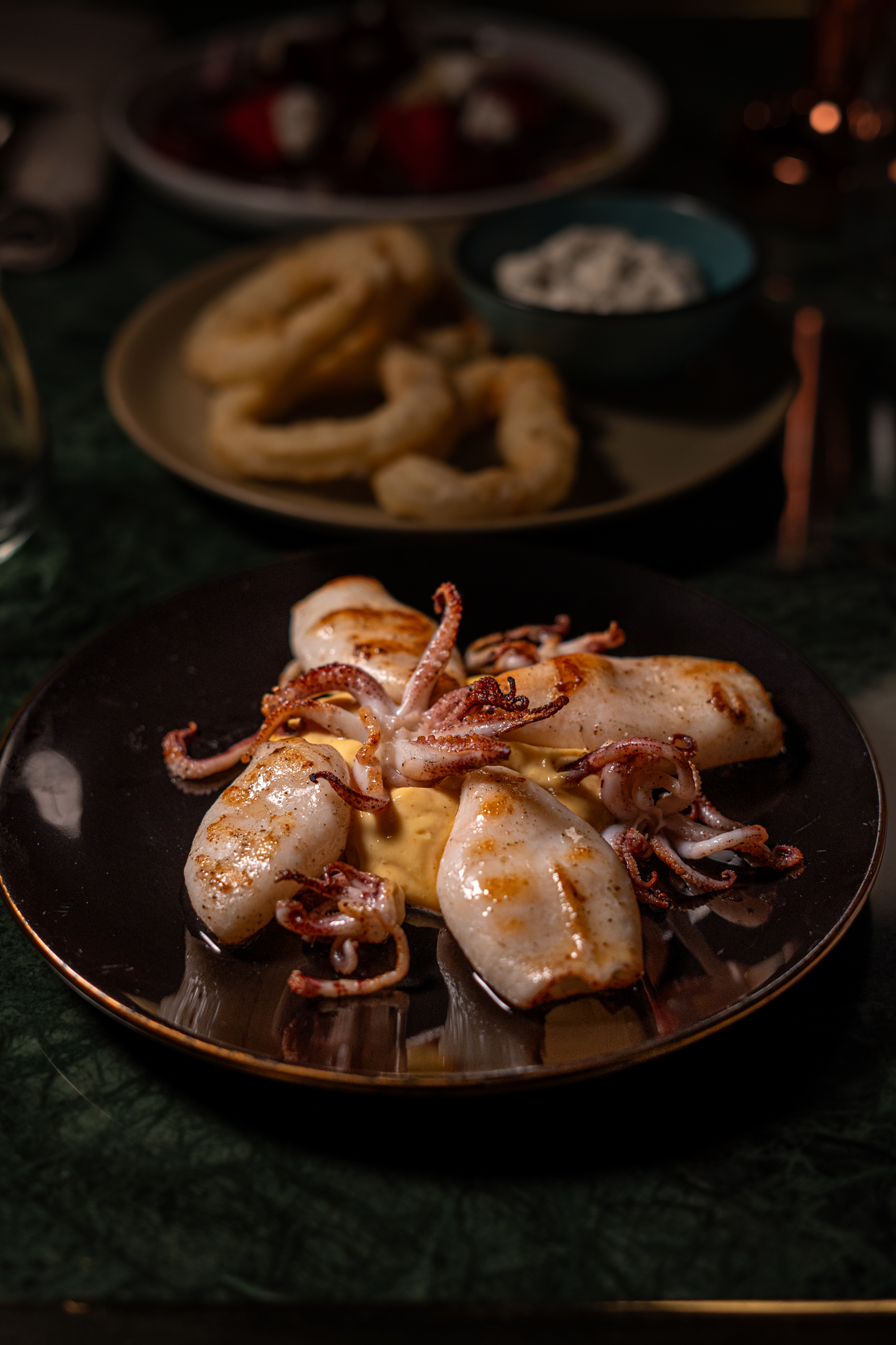 Izgara bebek kalamar