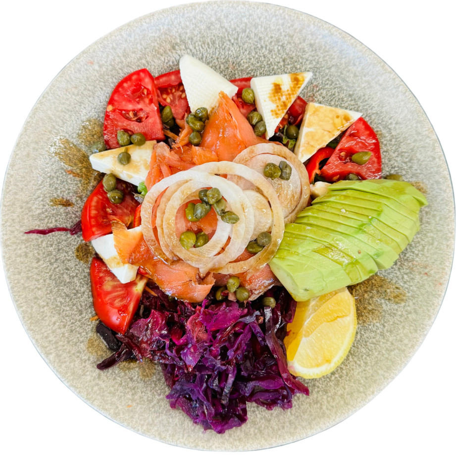 Smoked Salmon and Mozzarella Salad (Appetizer)