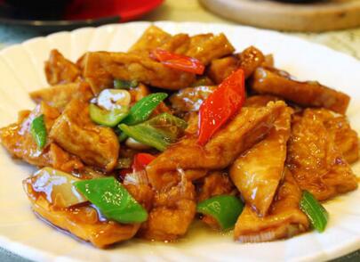 家常烧豆腐-Жареный тофу