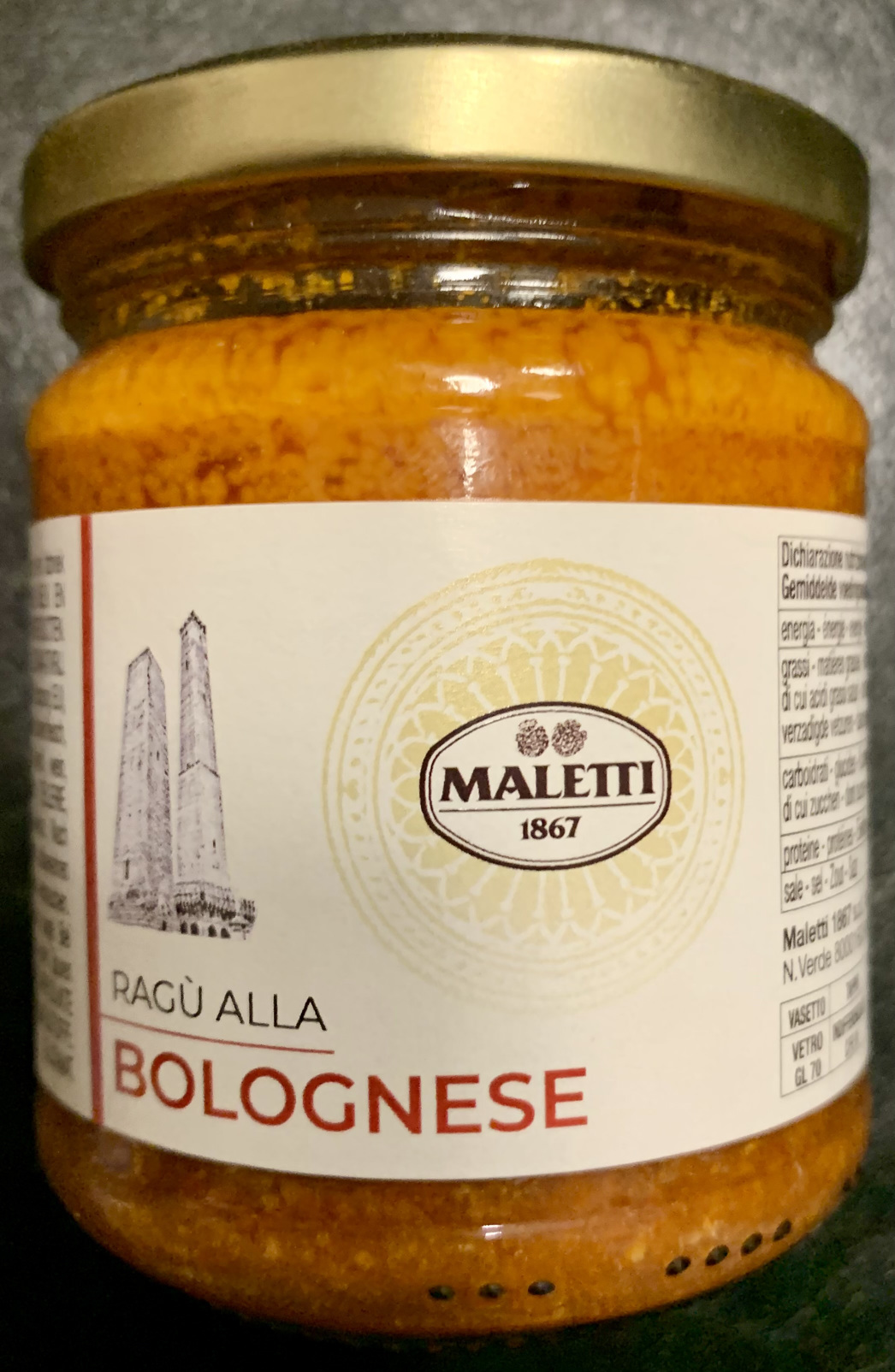 Maletti Bolognese pasta meat sauce 