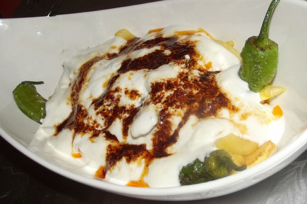 Joghurt, Pfeffer, Kartoffel-Vorspeise