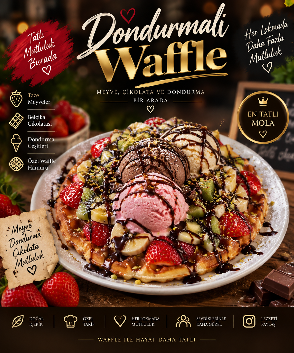Dondurmalı Waffle 