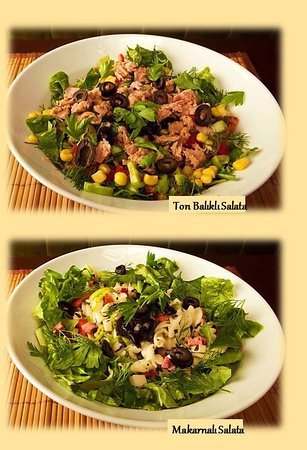 Ton Balıklı Salata ( Domates, Salatalık, Göbek, Turşu, Mevsim Yeşillikleri, Mısır)