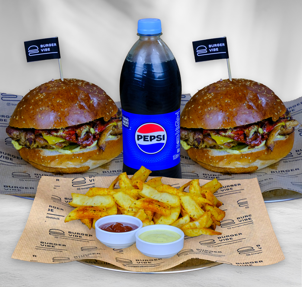 2'li Chicken Roasted Burger Menü