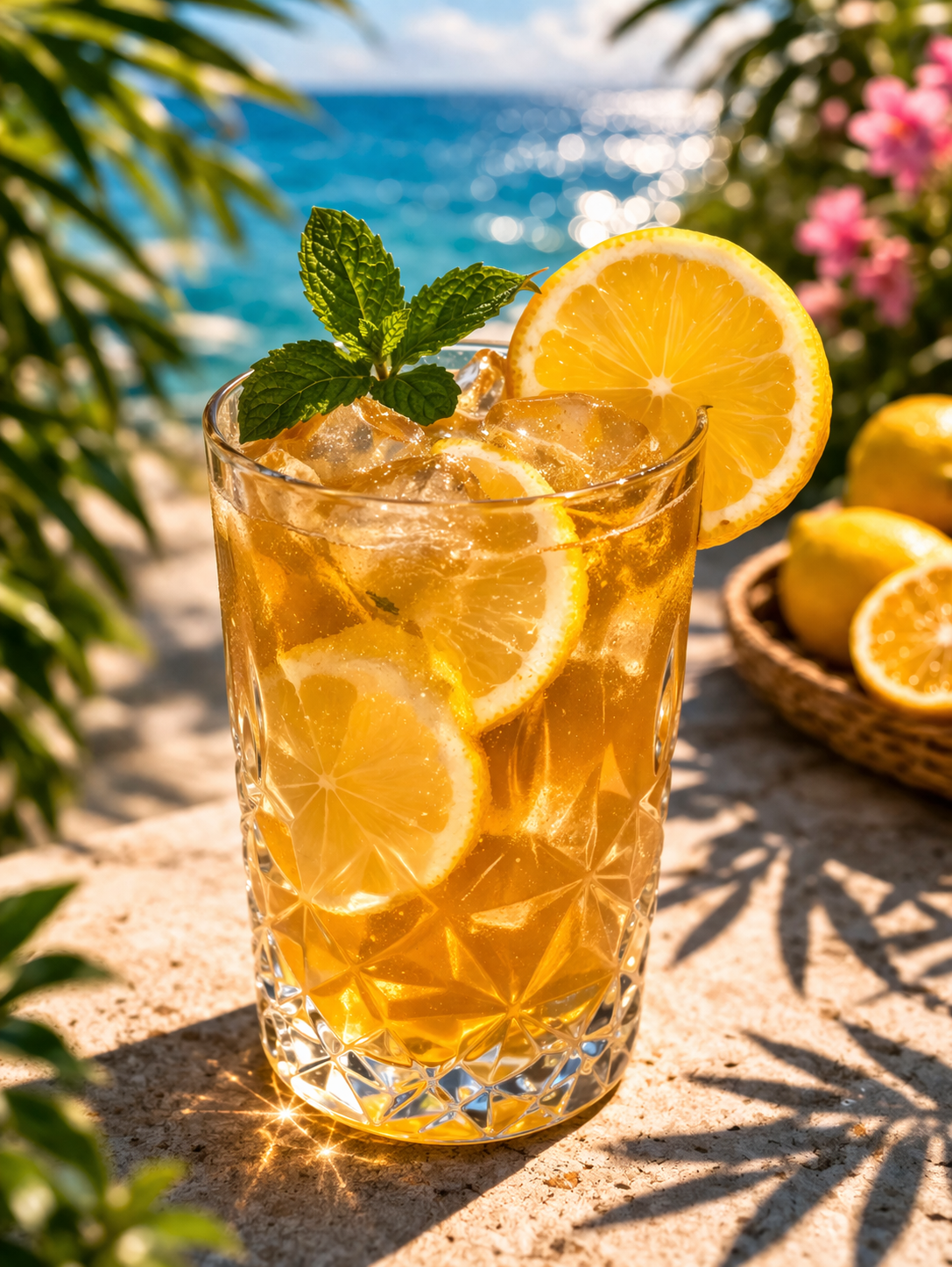 PEACH BASIL GREEN TEA