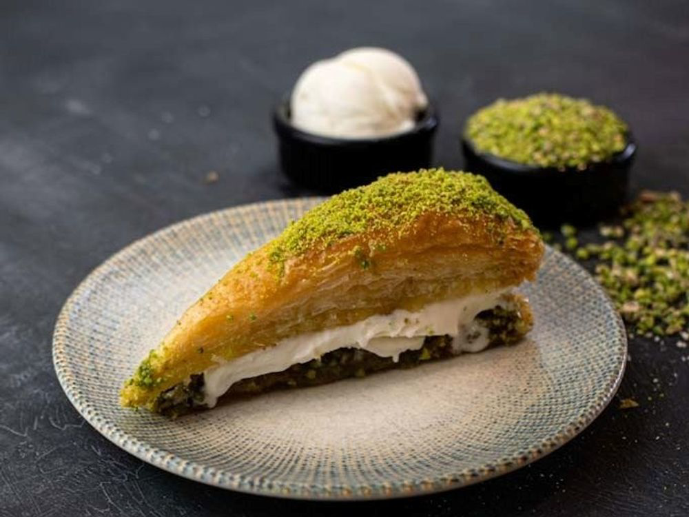 BAKLAVA WITH ICE CREAM