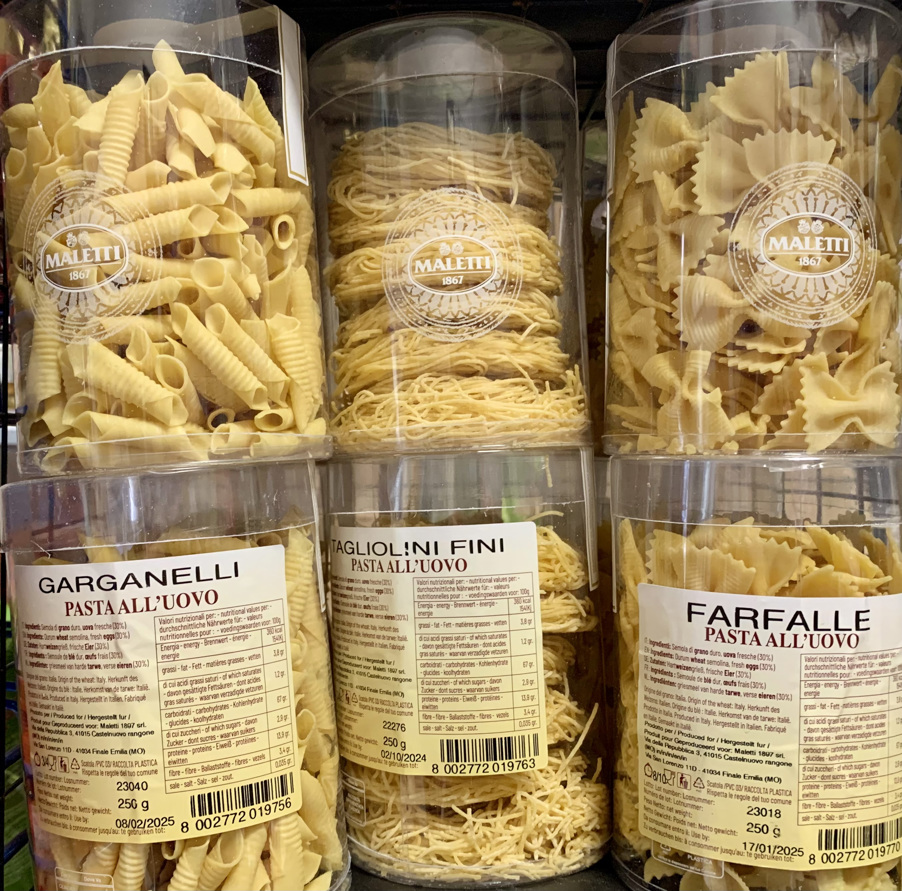 Maletti egg pasta - various €4,50