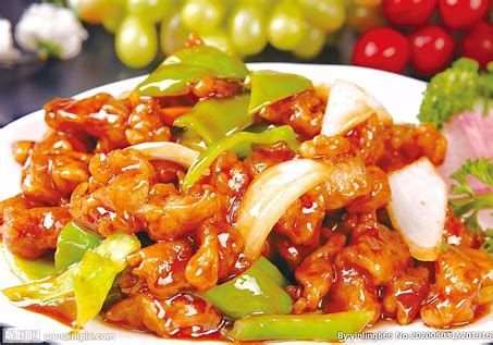 溜肉段-Жареное мясо с острым и кислым вкусом