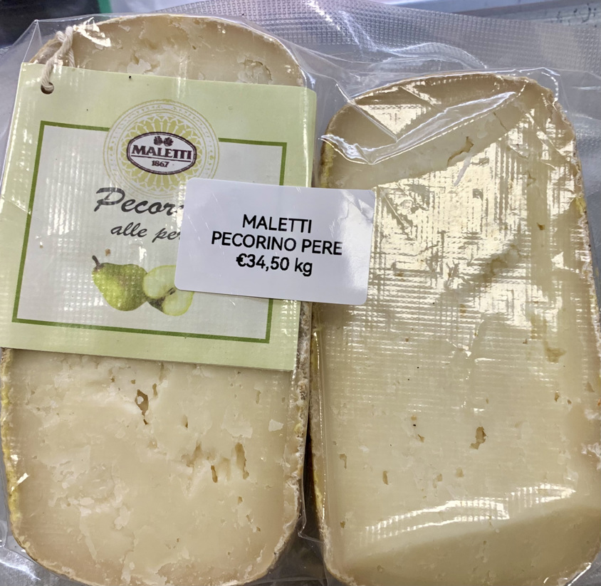 Maletti Pear-infused pecorino €34,50 kg 