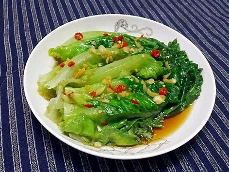 白灼生菜-Жареный салат-латук