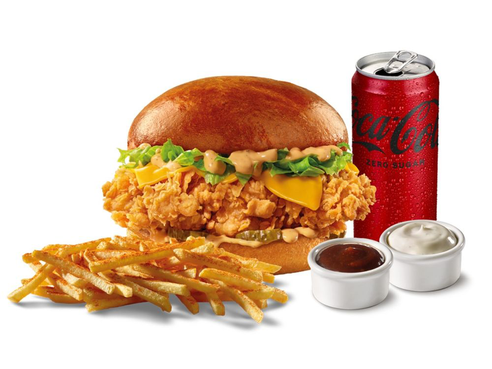 Cajun Chessy Burger Menü