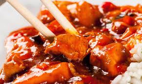Sweet chicken in sour sauce