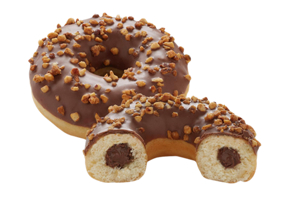 Çikolatalı Fındık Kremalı Donut