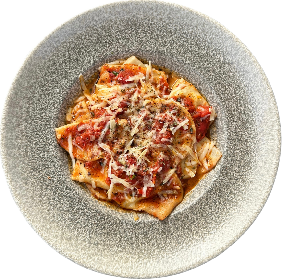 Ravioli Fesleğen Ve Domates Soslu Makarna (Pirohu)