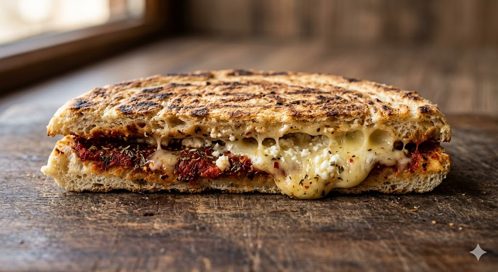 Kekikli Salçalı Bazlama Tost