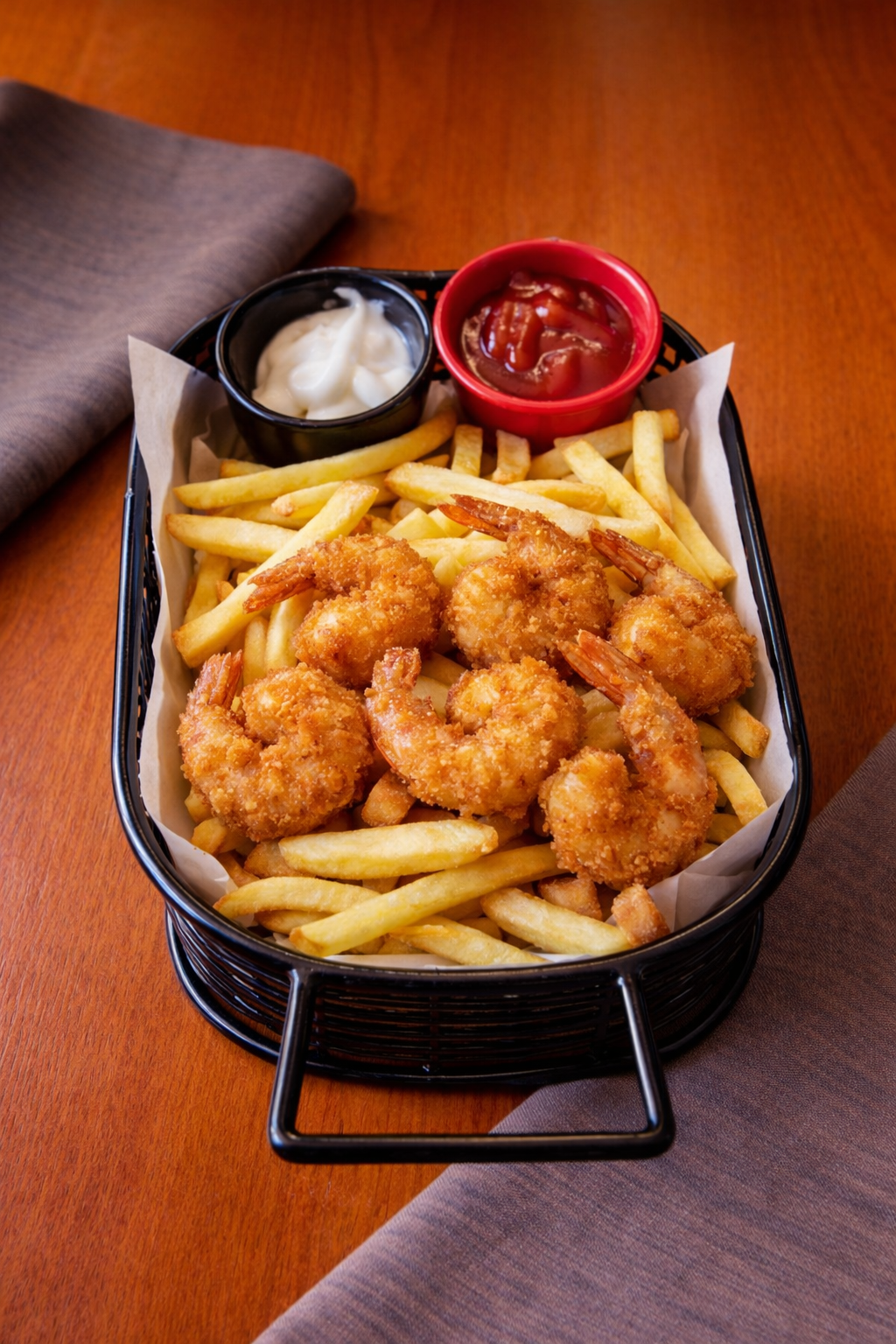 Fried Prawns with Fries
