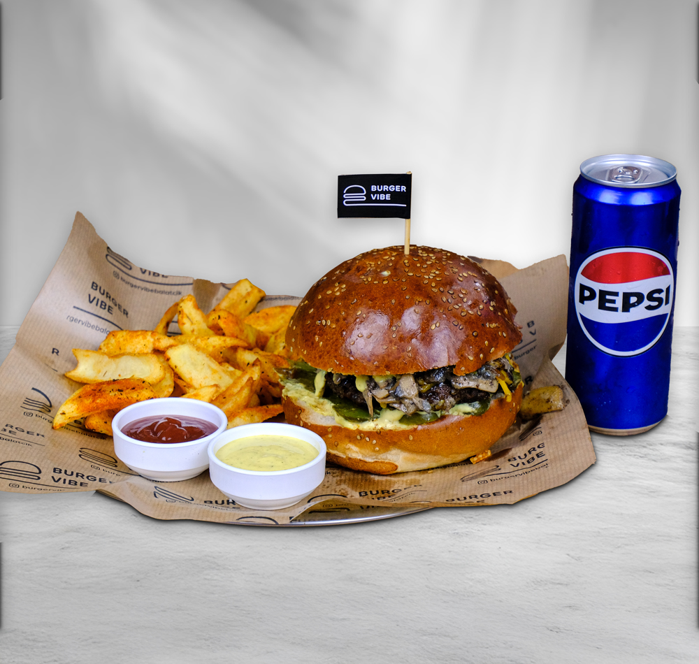 Mushroom Burger Menü