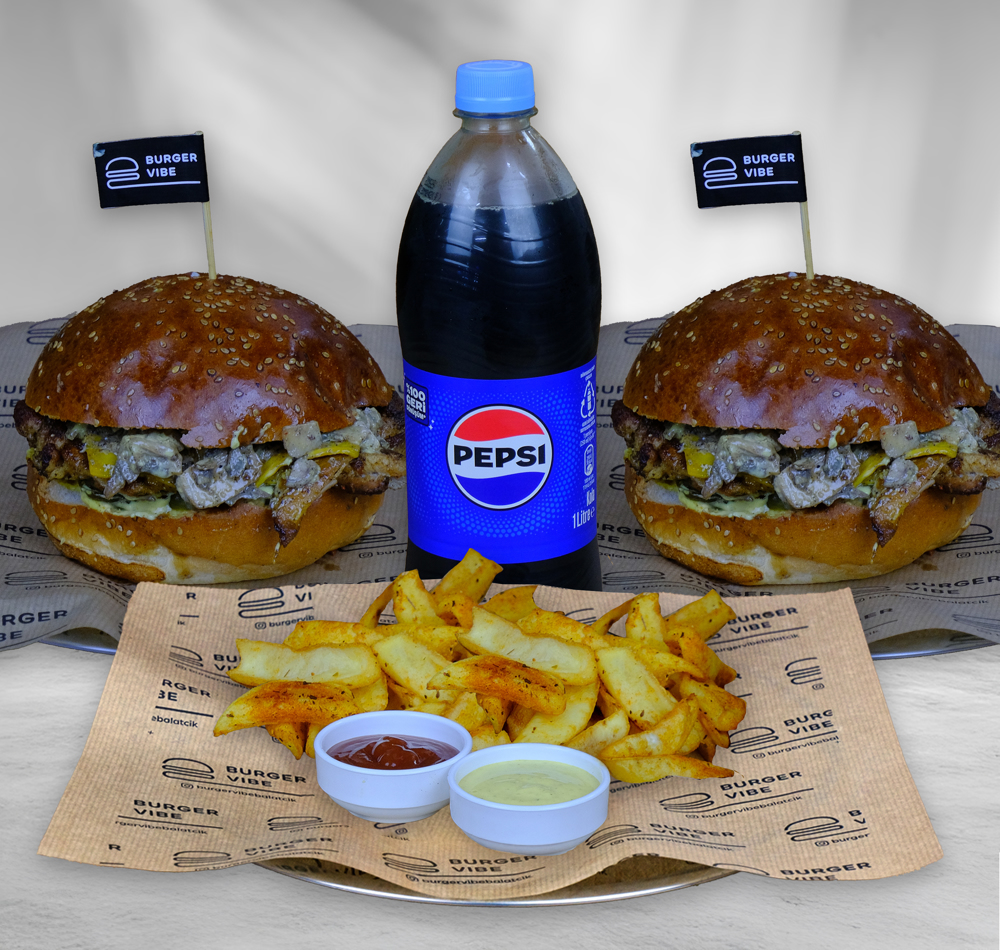 2'li Chicken Mushroom Burger Menü
